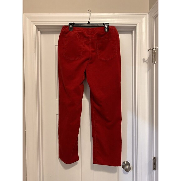 Liz Claiborne Audra Style Red Corduroy Pants Classic Fit Straight Leg Size 14 - Picture 4 of 4